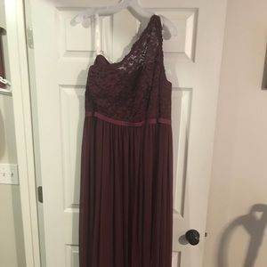 Wine formal dress